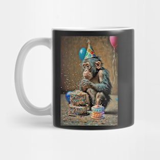 Chimpanzee Birthday Card Mug